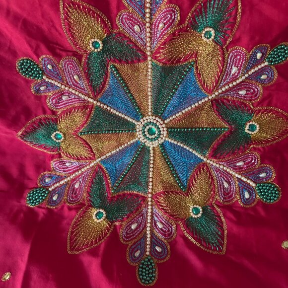 3 Pcs. Fabric from India Decorative Hand Stitching sizes inside - Picture 8 of 11